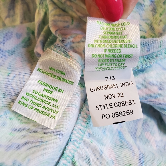 NEW Lilly Pulitzer Camilla Dress Small Surf Blue Soleil‎ Pom Pom Ruffle Easter S - Picture 9 of 14